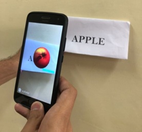 An experiment involving an augmented reality user interface.